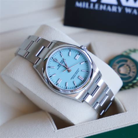 rolex tiffany blue 36mm price|rolex oyster perpetual 36mm turquoise.